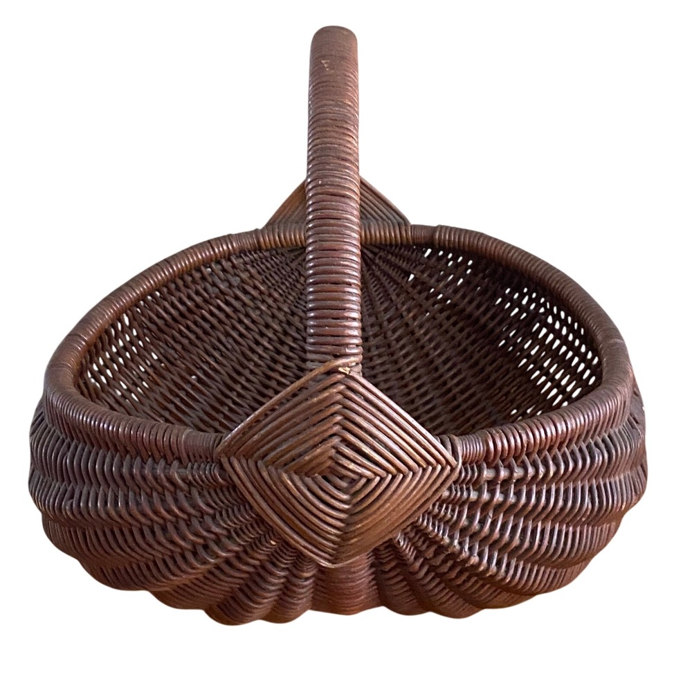 Vintage Wicker Brown Egg Basket‎